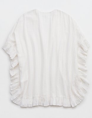 Aerie Gauze Ruffle Cape