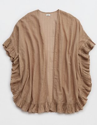 Женские аксессуары Aerie Gauze Ruffle Cape — фото 4