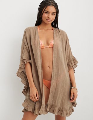 Aerie Gauze Ruffle Cape