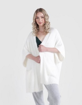 Aerie Fuzzy Sweater Cape