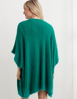 Aerie Fuzzy Sweater Cape