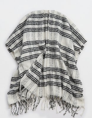 Женские свитеры Aerie Woven Fringe Cape — фото 2