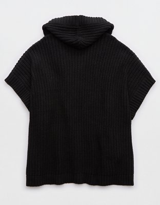 Aerie Hooded Ribbed Cape