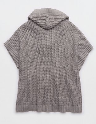 Aerie Hooded Ribbed Cape