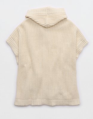 Aerie Hooded Ribbed Cape
