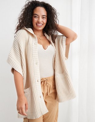 Женские свитеры Aerie Hooded Ribbed Cape — фото 5
