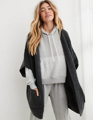 Aerie Ribbed Sweater Cape