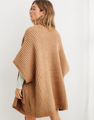 Aerie Marled Rib Sweater Cape