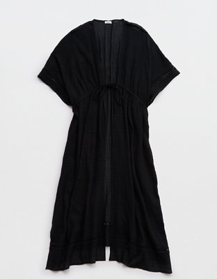 Aerie Gauze Maxi Tie Kimono