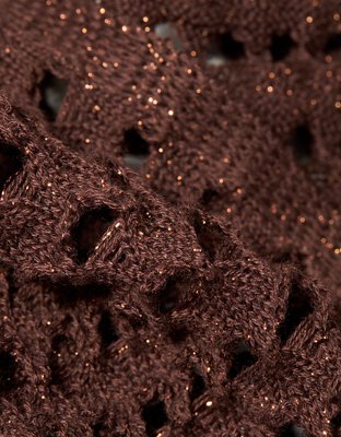 Aerie Fringe Crochet Open Cape