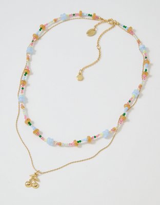 Aerie Multi Bead And Charm Necklace 2-Pack