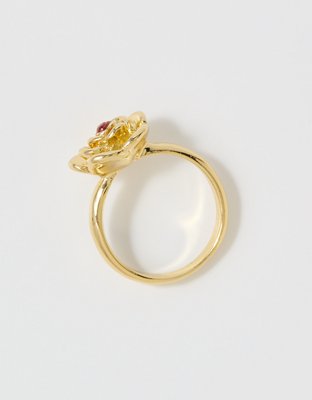 Aerie Rosette And Stone Ring