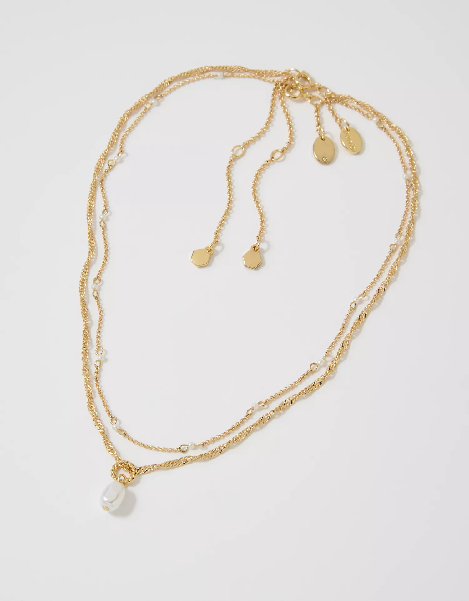 Aerie Twist Chain Pearl Necklace