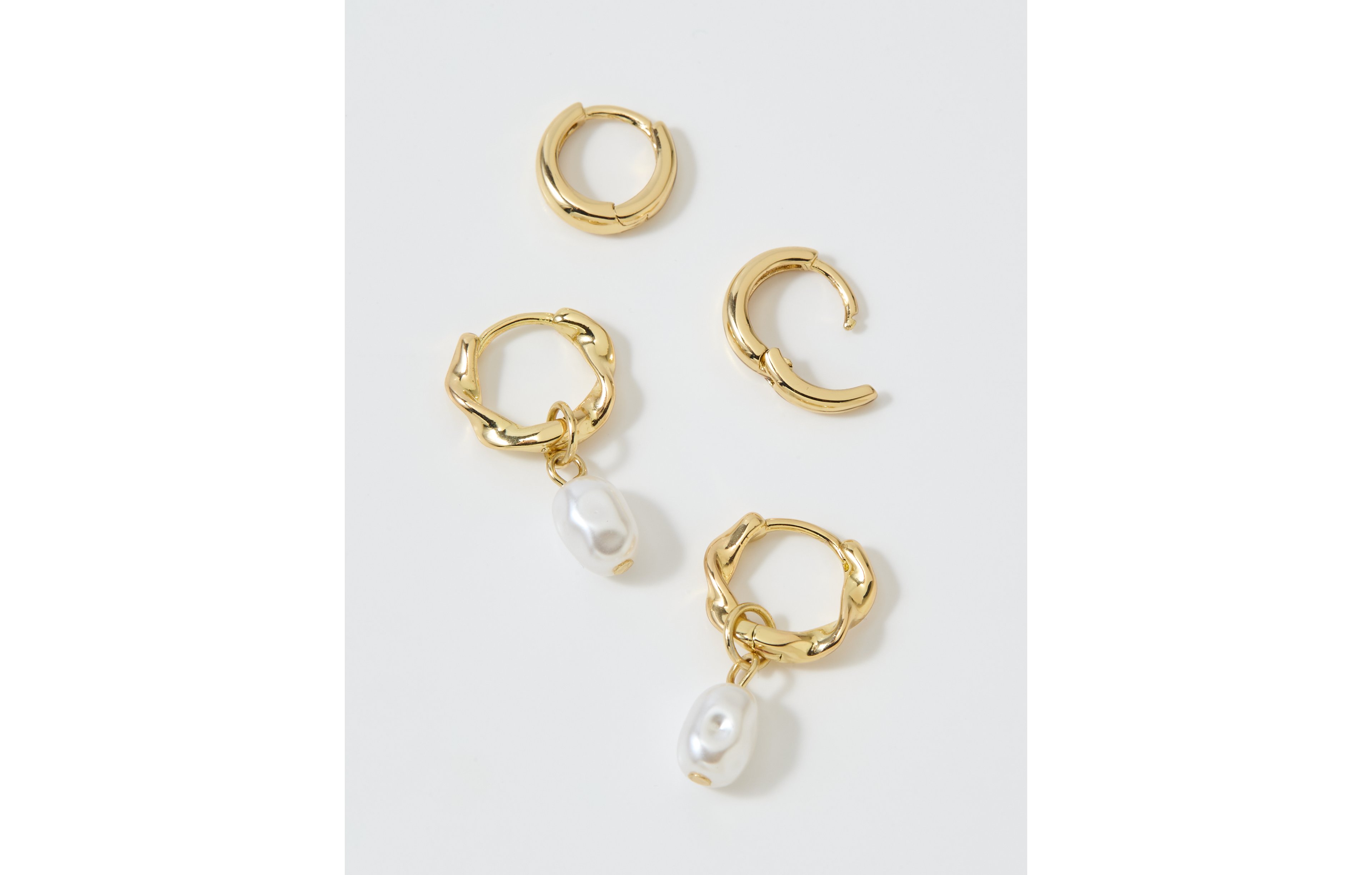 Aerie Twist Pearl Hoop Earrings 2-Pack
