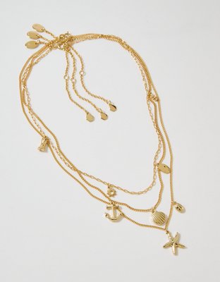 Aerie Ocean Charm Layered Necklace