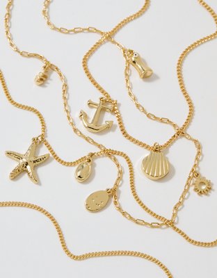 Aerie Ocean Charm Layered Necklace