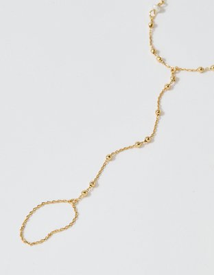 Женские украшения Aerie Dainty Gold Hand Chain, цвет: Золотой — фото 4