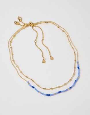 Lot de deux mini colliers perlés Aerie