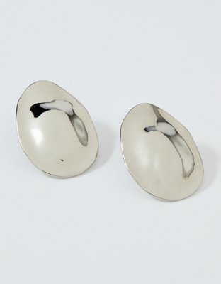Aerie Oval Hammered Jumbo Earrings