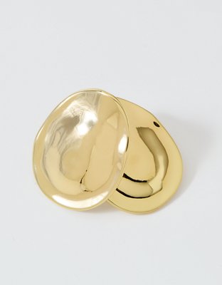 Aerie Oval Hammered Jumbo Earrings