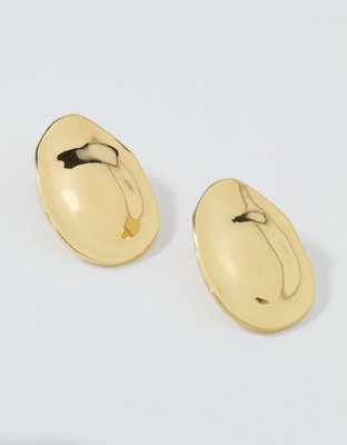 Aerie Oval Hammered Jumbo Earrings