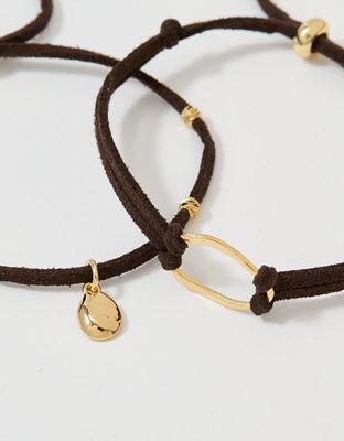 Aerie Brazalete con Cordón y Gamuza