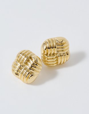 Aerie Etched Cushion Earrings