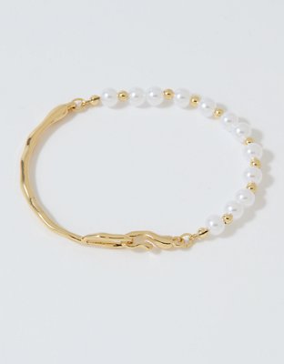 Aerie Pearl And Gold Bracelet