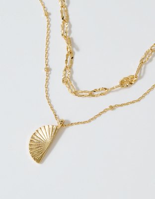 Aerie Etched Charm Necklace Pack