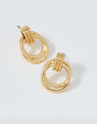 Aerie Mini Double Circle Hoop Earrings