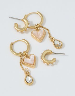Aerie Heart Charm Earring 2-Pack
