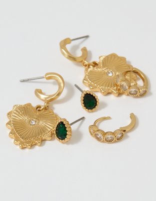 Aerie Colored Vintage Charm Earring 3-Pack