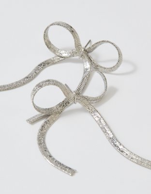 Aerie Stardust Bow Earrings