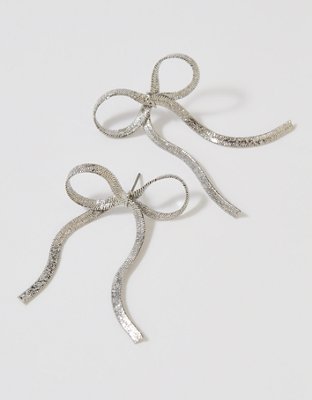 Aerie Stardust Bow Earrings