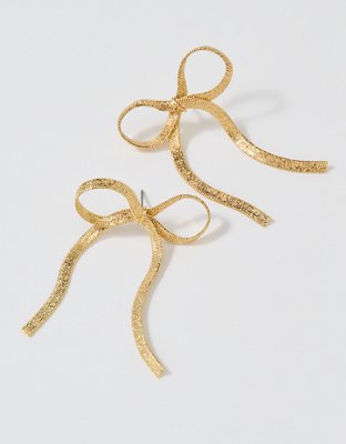 Aerie Stardust Bow Earrings