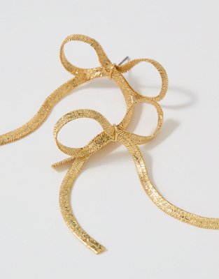 Aerie Stardust Bow Earrings