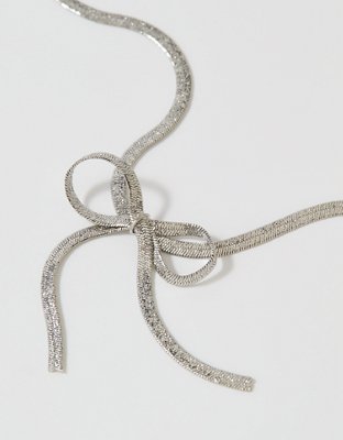Aerie Stardust Bow Necklace