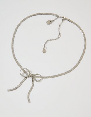 Aerie Stardust Bow Necklace