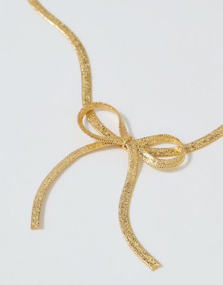 Aerie Stardust Bow Necklace