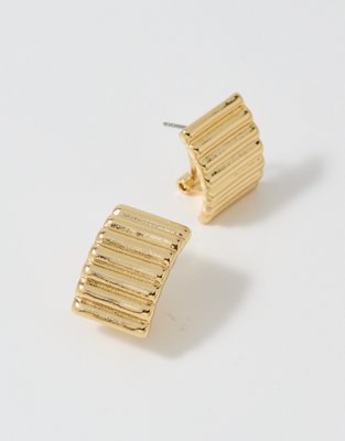 Aerie Chunky Fluted Hoop Earrings