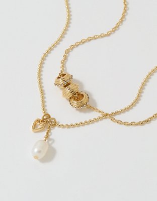 Aerie Fluted Hoop Necklace 2-Pack