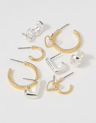 Aerie Mixed Finish Earring 5-Pack