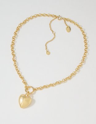 Aerie Bubble Heart Chunky Necklace