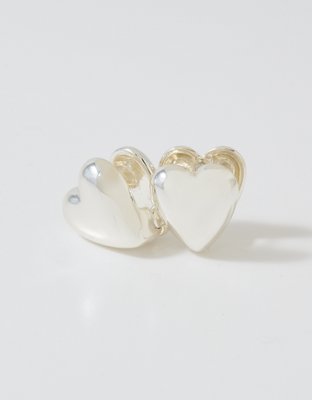 Aerie Bubble Heart Huggie Earrings