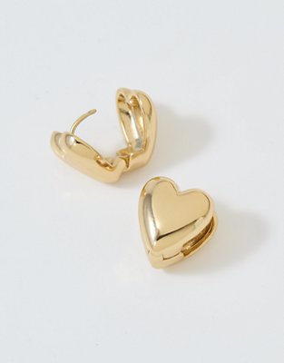 Aerie Bubble Heart Huggie Earrings