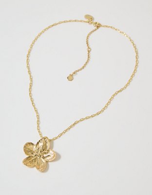 Aerie Sculpted Flower Necklace