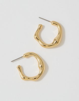 Aerie Organic Hoop Earrings