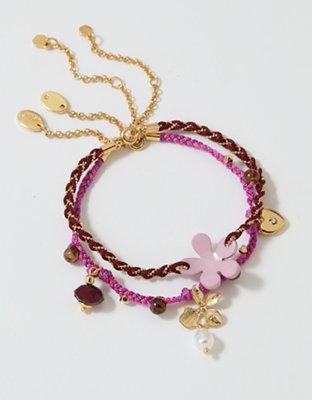 Aerie Layered Rope Bead Bracelet 2-Pack