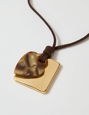 Aerie Suede Charm Necklace