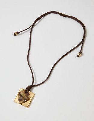 Aerie Suede Charm Necklace